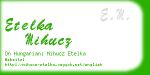 etelka mihucz business card